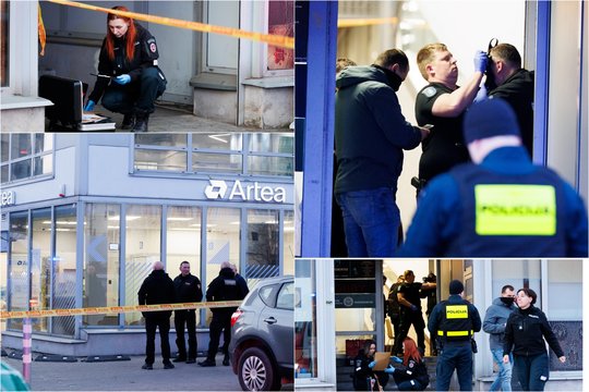 Vilniuje – išpuolis viename iš bankų: bėglio ieško gausios pareigūnų pajėgos