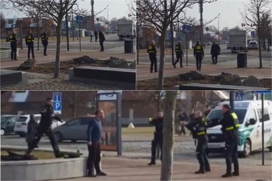 Marijampolės centre siautėjo peiliu ginkluotas vyras – jam sulaikyti mestos gausios policijos pajėgos