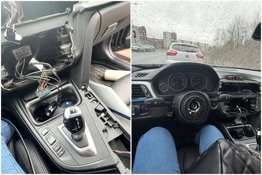 Vagys Vilniuje išdraskė tvarkingai stovėjusį BMW – savininkai ieško liudininkų