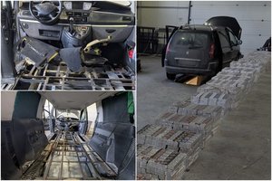 Muitininkai išardė didele kontrabandos slaptaviete virtusį užsieniečio automobilį: aptikta 60 000 eurų vertės cigarečių