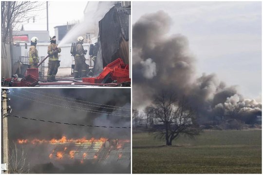 Kauno r. į dangų kyla juodų dūmų stulpas: pranešama apie didelį gaisrą