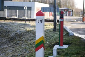 Pasienyje sulaikyti vilkikai su dvigubais numeriais priklauso įmonei „Ruscargo“