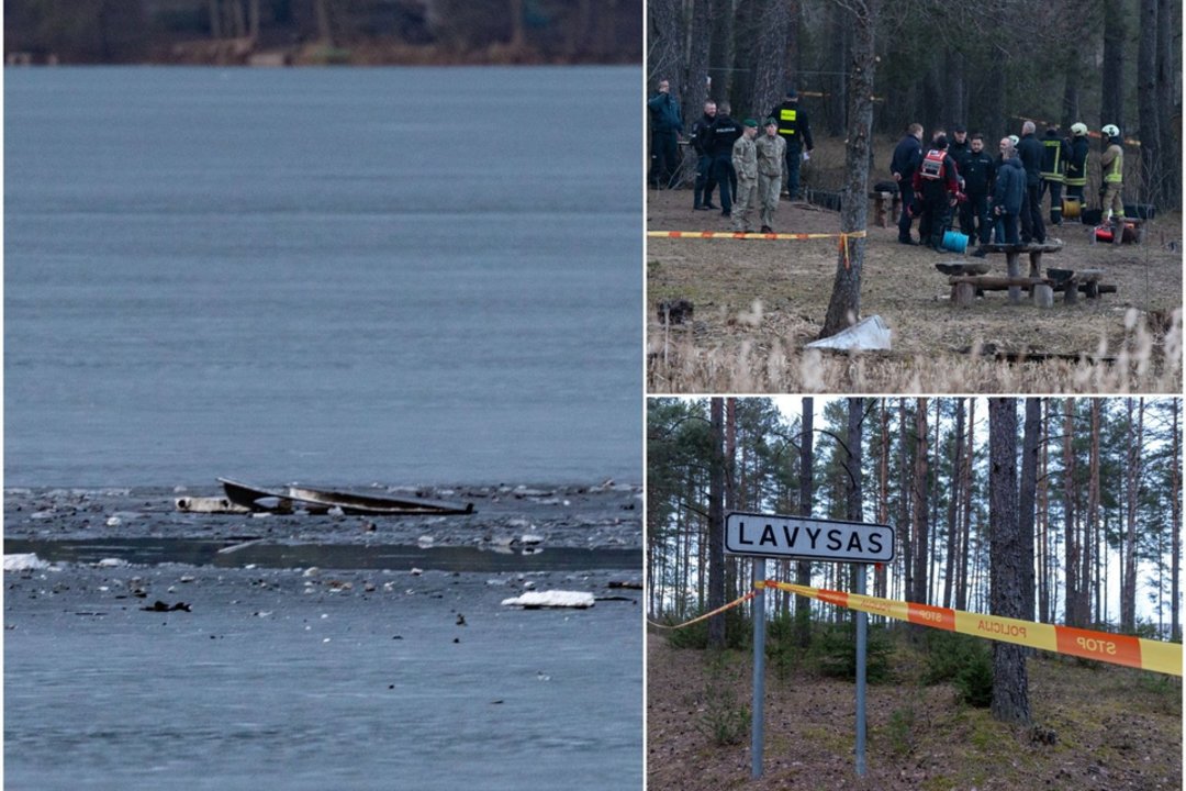 Nukritęs objektas Varėnos rajone.<br> Lrytas koliažas.