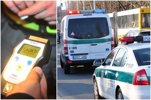 Girtas „Lexus“ vairuotojas Vilniuje taranavo tvorą, atvykus policijai protokolą užsidirbo girta moteris