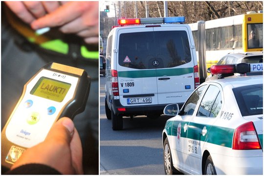 Girtas „Lexus“ vairuotojas Vilniuje taranavo tvorą, atvykus policijai protokolą užsidirbo girta moteris