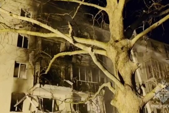 Rusų aneksuotame Kryme – galingas sprogimas: sugriauta dalis gyvenamojo namo, žuvo du žmonės