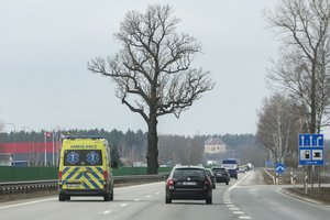 Sumaištis autostradoje prie Vievio: ant kelio vis išbėgantį dviratininką nuo nelaimės saugojo pravažiuojantys žmonės