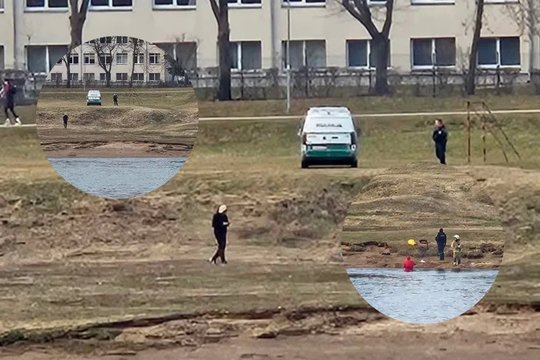 Šančių paplūdimyje – policijos ekipažas: gauta pranešimų apie ginkluotą vyrą