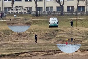 Šančių paplūdimyje – policijos ekipažas: gauta pranešimų apie ginkluotą vyrą