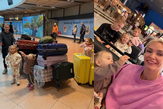 Su vaikais ir 200 kg bagažo S. Skorupskaitė paliko Dubajų: įvardijo priežastį