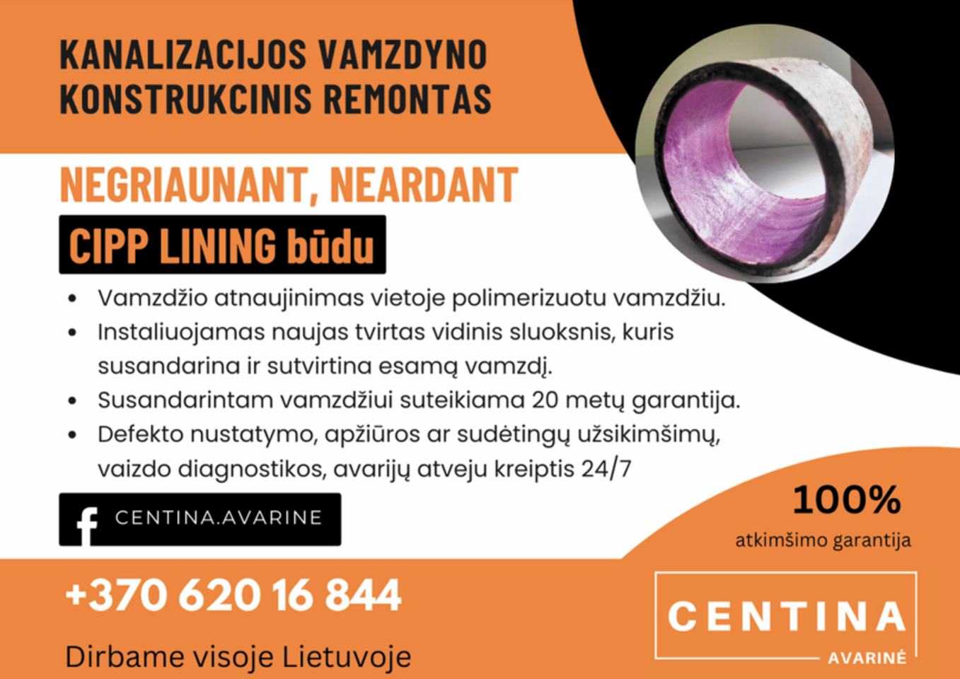 Įmonė „Centina“ paslaugas teikia kiaurą parą.