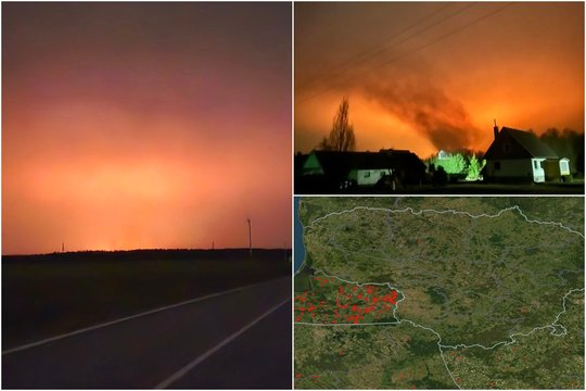 Šalia Lietuvos sienos vėl buvo fiksuotos iš tolo matomos liepsnos