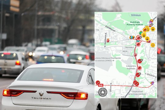 Vilniuje nusidriekė didžiulė spūstis: „Nepamenu tokio vaizdo“
