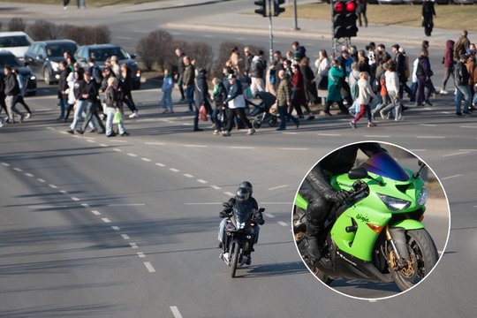 Į gatvęs išriedėję motociklai priminė tragiškus įvykius: „Baisu žiūrėti“
