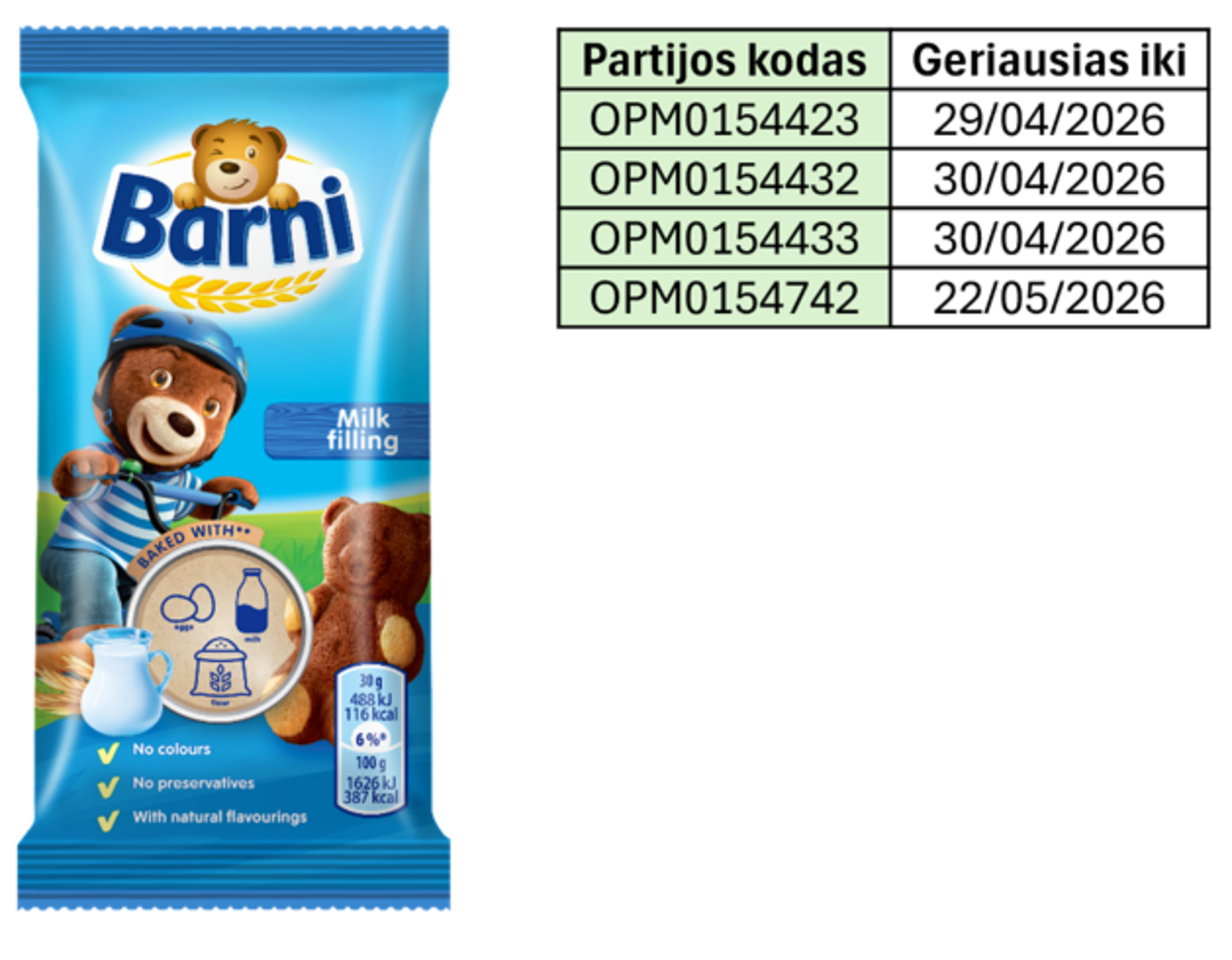  „Barni“ produktas.<br> Pranešimo žiniasklaidai nuotr.