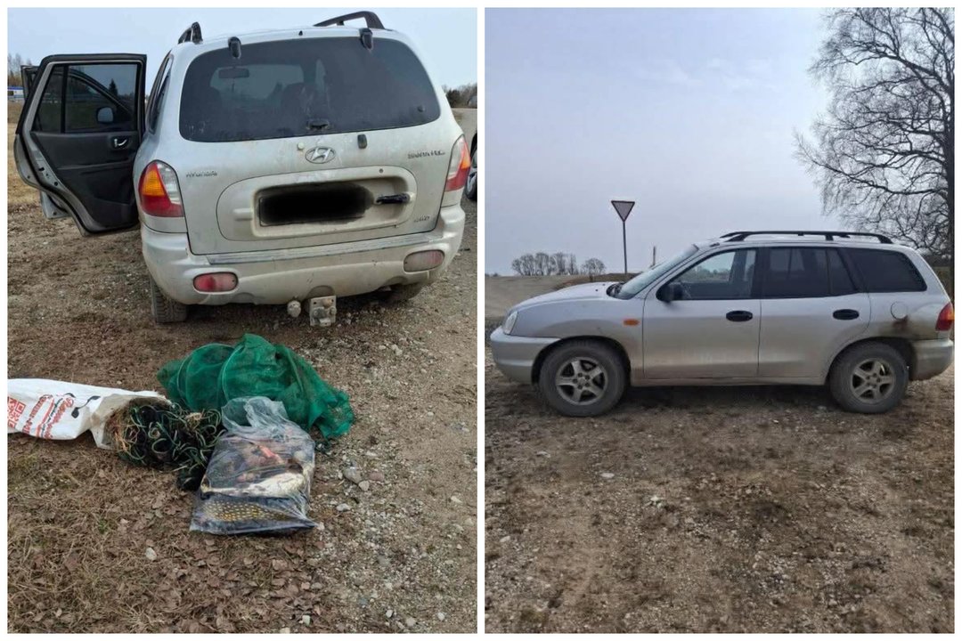 Tinklais žuvį lupę žemaičiai Telšių r. liko ne tik be laimikio, bet ir be automobilio