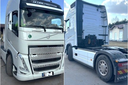 Lietuvoje registruotą, bet Vokietijoje ieškomą vilkiką „Volvo“ ketinta nuvairuoti į Baltarusiją