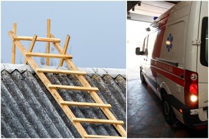 Vilkaviškio rajone nuo kopėčių nukrito vyras – sužalotasis išvežtas į ligoninę