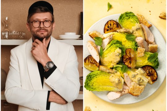 Jei po švenčių liko keli kiaušiniai, A. Ivanauskas siūlo pagaminti ypatingų „Cezario“ salotų pagardą