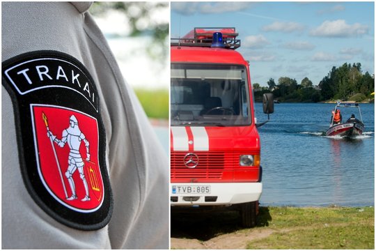 Iš ežero Trakuose ugniagesiai ištraukė žmogaus kūną