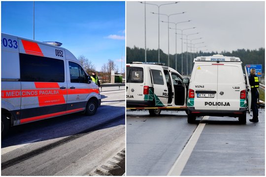 Per susidūrimą greta Vilniaus nukentėjo motociklininkas