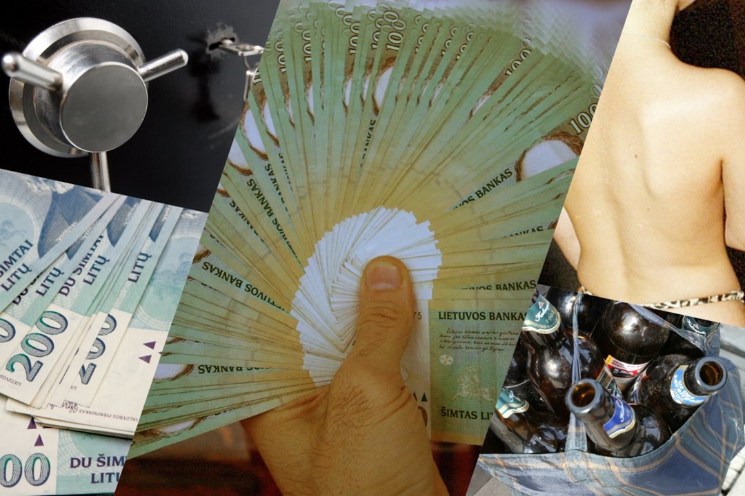 Už tūkstančius iš banko seifo – dvi paros lėbavimo: BMW, prostitutės ir banknotai šaldiklyje