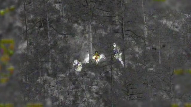 Nelegalaus migranto bandymas pasislėpti tarp medžių nenusisekė: sraigtasparnis afganistanietį kaipmat aptiko