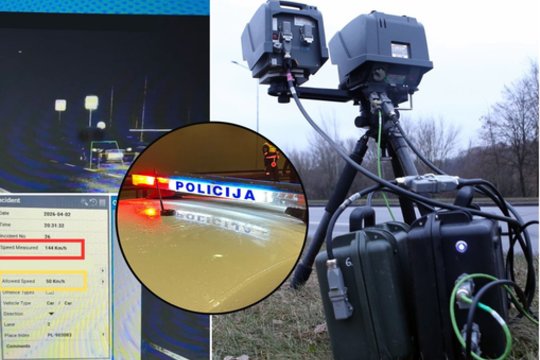 Skriejo lyg be stabdžių – vairuotojo pasirinktas greitis nustebino net policiją
