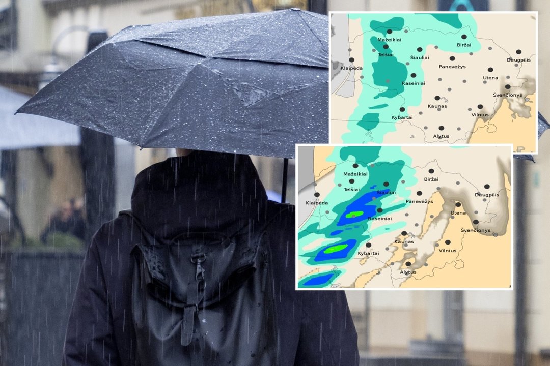 Sinoptiko žinia: kam klius daugiausia lietaus