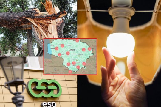 Stiprus vėjas be elektros paliko tūkstančius gyventojų: fiksuoja vis daugiau sutrikimų