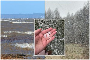 Antrąją Velykų dieną Lietuvą talžo audringas ciklonas: „Vos ausų nenunešė“