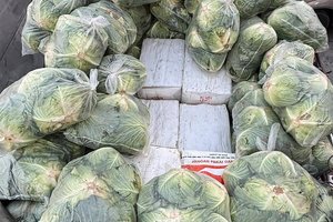 Tailando policija konfiskavo 1,6 tonos narkotikų, paslėptų po kopūstais