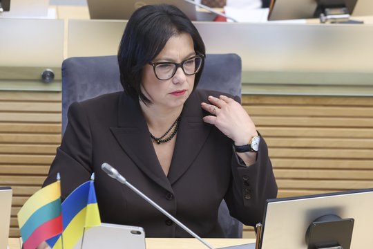Po teismo sprendimo dėl pridėtų taškų per egzaminus R. Popovienė priversta aiškintis Seimo salėje