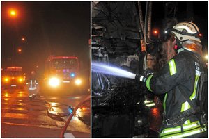 Ugniagesiai: praėjusią parą degė du autobusai ir du automobiliai