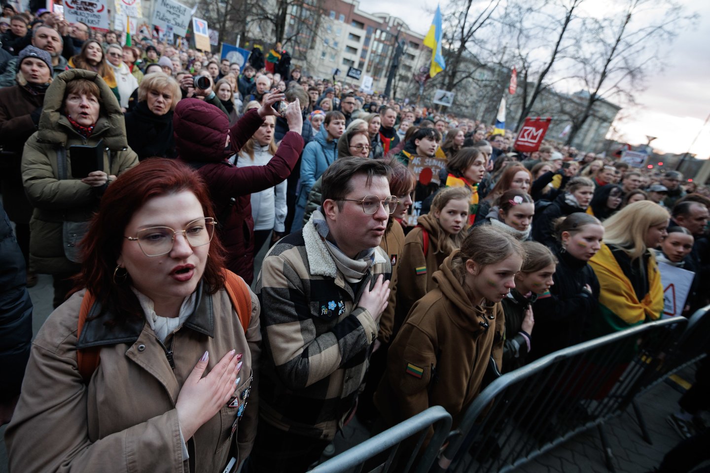 Tūkstantinė minia, rodanti, kad jai ne vis vien: užfiksavo protestą už laisvą žodį<br>V. Skaraičio nuotr.