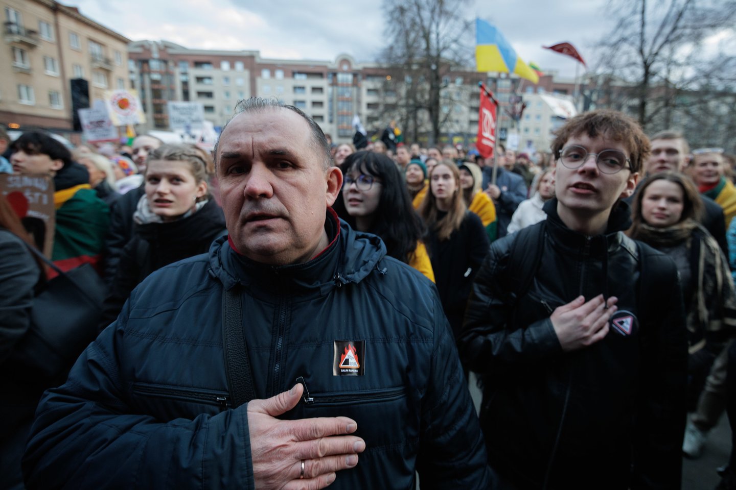 Tūkstantinė minia, rodanti, kad jai ne vis vien: užfiksavo protestą už laisvą žodį<br>V. Skaraičio nuotr.