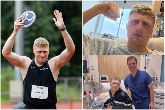 Krūtinės raumenį nusiplėšusio M. Aleknos situacija: gyja greičiau, bet yra didelis klaustukas