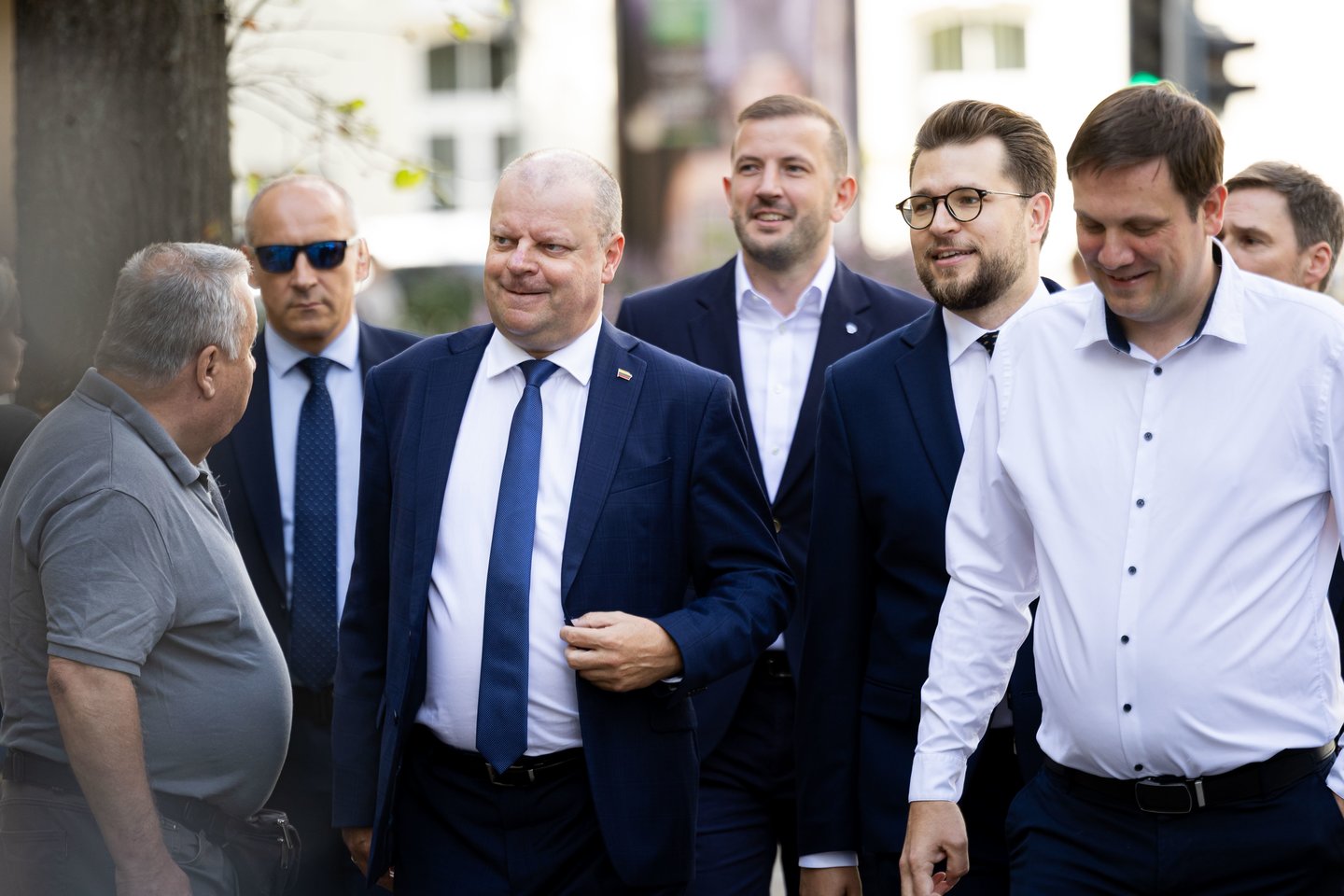 Saulius Skvernelis, Virginijus Sinkevičius, Lukas Savickas, Tomas Tomilinas.<br>Ž. Gedvilos/ELTA nuotr.