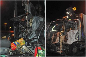 Sunkvežimio kabinoje netoli Kalvarijos sprogus dujų balionui apdegė vairuotojas