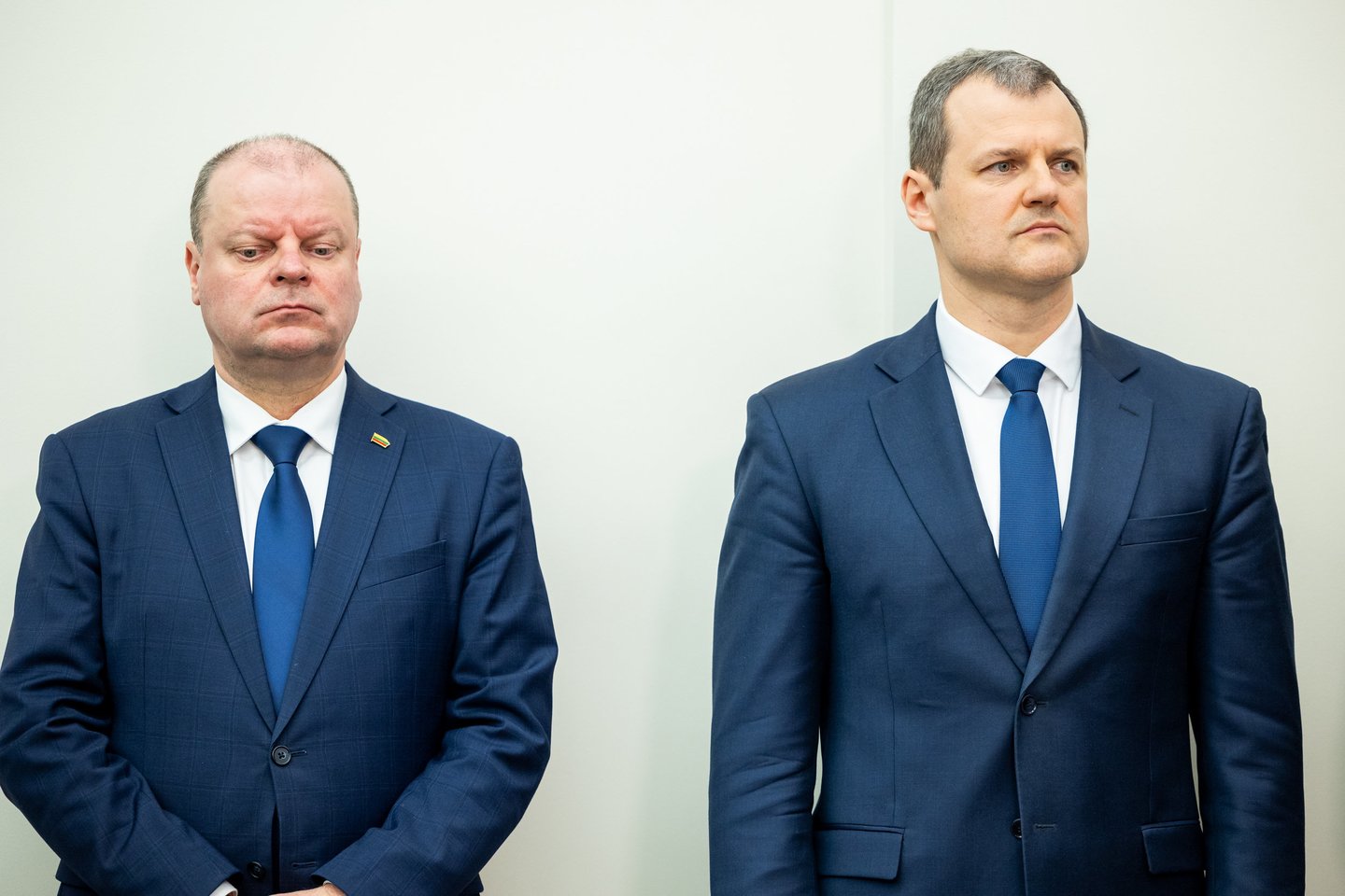Saulius Skvernelis ir Gintautas Paluckas.<br>T.Bauro nuotr.