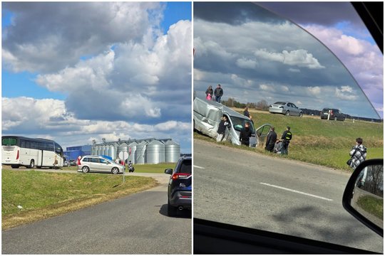 Kelyje „Via Baltica“ Panevėžio r. susidūrė autobusas ir mikroautobusas – sužeisti du žmonės