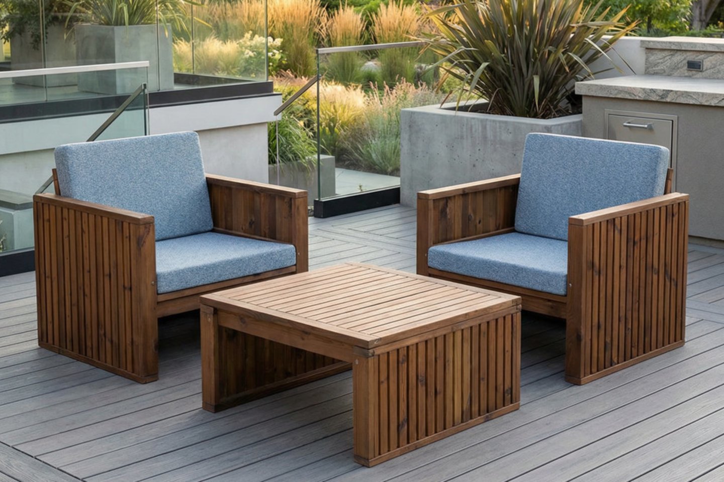 Termo medienos baldai.