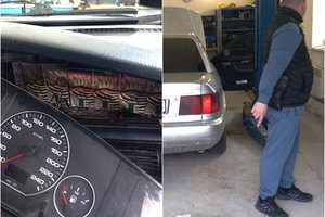 Dieveniškių kilpoje pričiuptas šalčininkietis gali prarasti savo automobilį su slėptuve cigaretėms