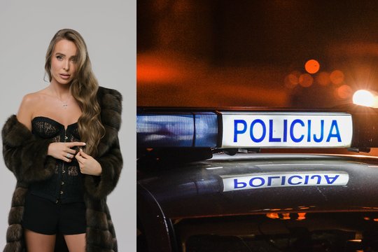 Viktorijos Siegel „Bentley“ automobilį sustabdė policija