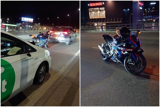 Neatidaus pavežėjo „Toyota“ Vilniuje nutrenkė motociklininką