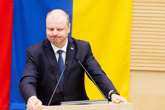 Į Seimą kreipęsis S. Skvernelis graudinosi: „Noriu padėkoti tiems, kurie palaikė“