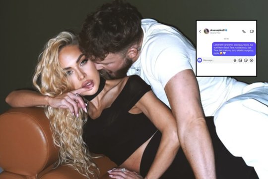 Paviešinta vidurnaktį Dominyko Dirksčio rašyta žinutė Oksanai Pikul: „Nustebinsiu“