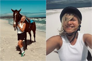 Neišdildomas aktorės Eglės Jackaitės nuotykis Pietų Afrikoje – ant žirgo palei vandenyną
