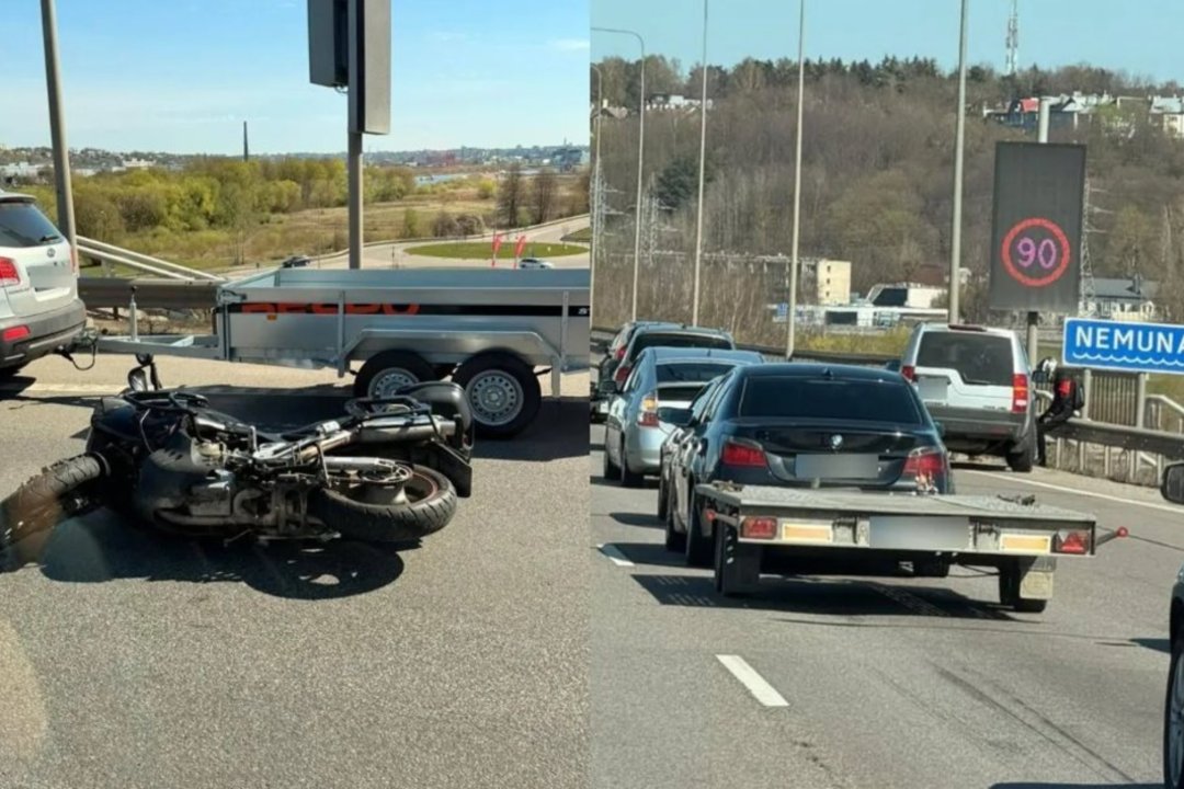 Kauno Vakariniame aplinkkelyje – dvigubas incidentas, formuojasi spūstys