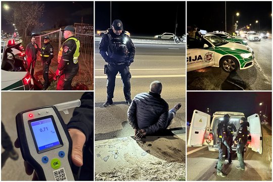 Reidas Vilniuje: medžiodami girtus vairuotojus antrankiais surakino taksi keleivį